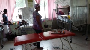 En el interior del Saint Joseph´s Catholic Hospital de Monrovia, Liberia