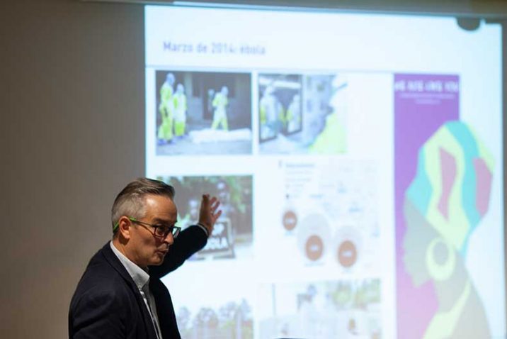 Mikel Tellaeche, durante su intervención