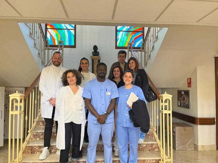 Ato Kwamena Sagoe, with fellow workmates at Aita Menni Hospital