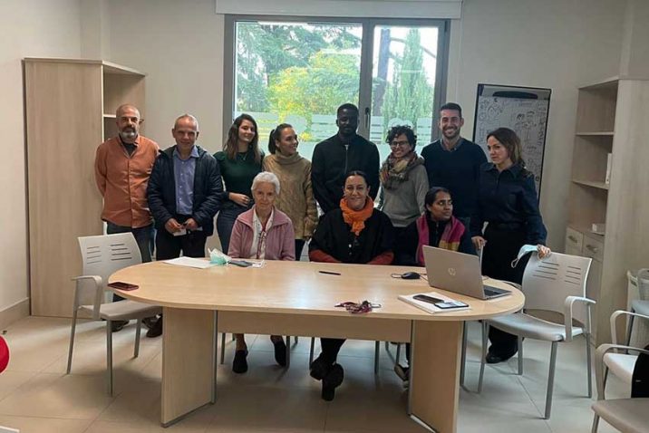 With staff and sisters at our center in Madrid