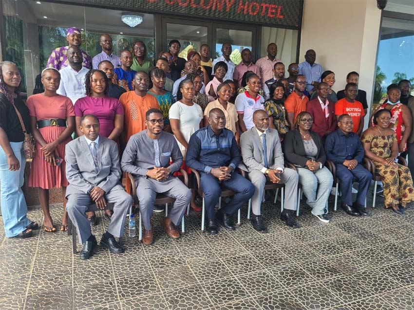 Participantes en el curso del Ministerio de Salud de Liberia