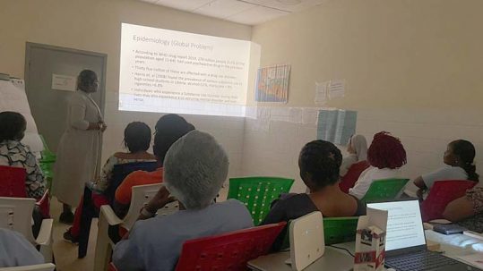 Workshop on drug addictions care